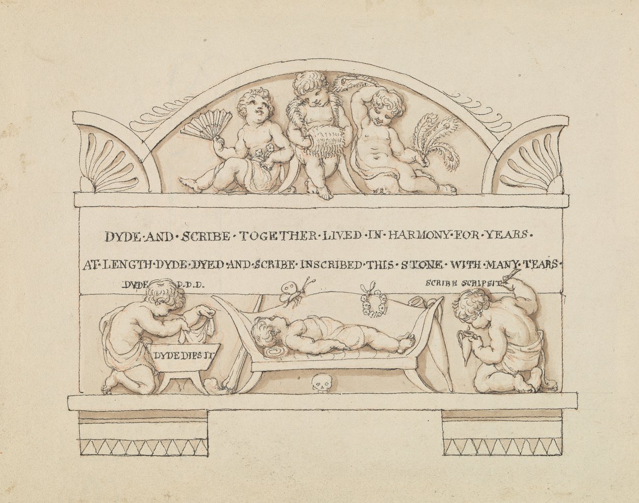 Conception pour un monument à Dyde et Scribe - Edward Francis Burney