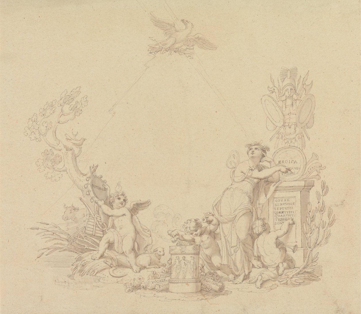 Dessins pour illustrations des œuvres de Beethoven - Edward Francis Burney