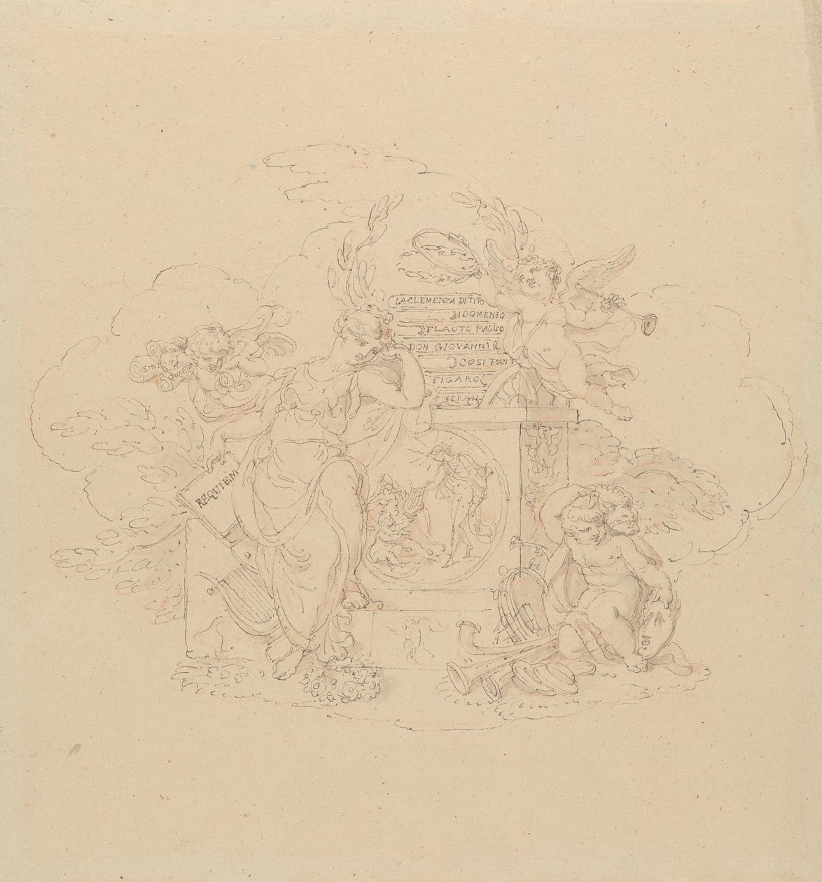 Dessins pour illustrations des opéras de Mozart - Edward Francis Burney