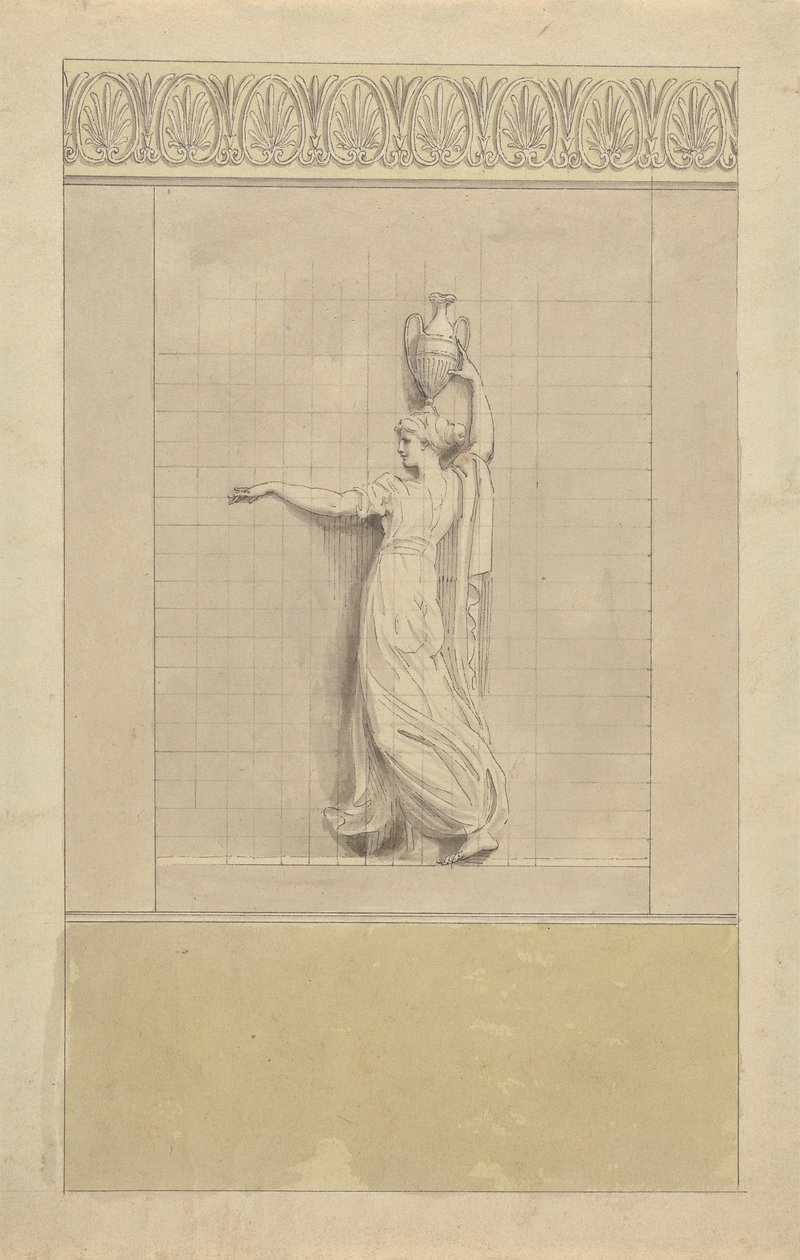 Figure Féminine portant une Cruche d