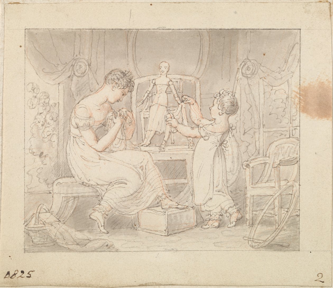 Illustration pour La Nouvelle Poupée: Coudre des Vêtements pour la Poupée - Edward Francis Burney