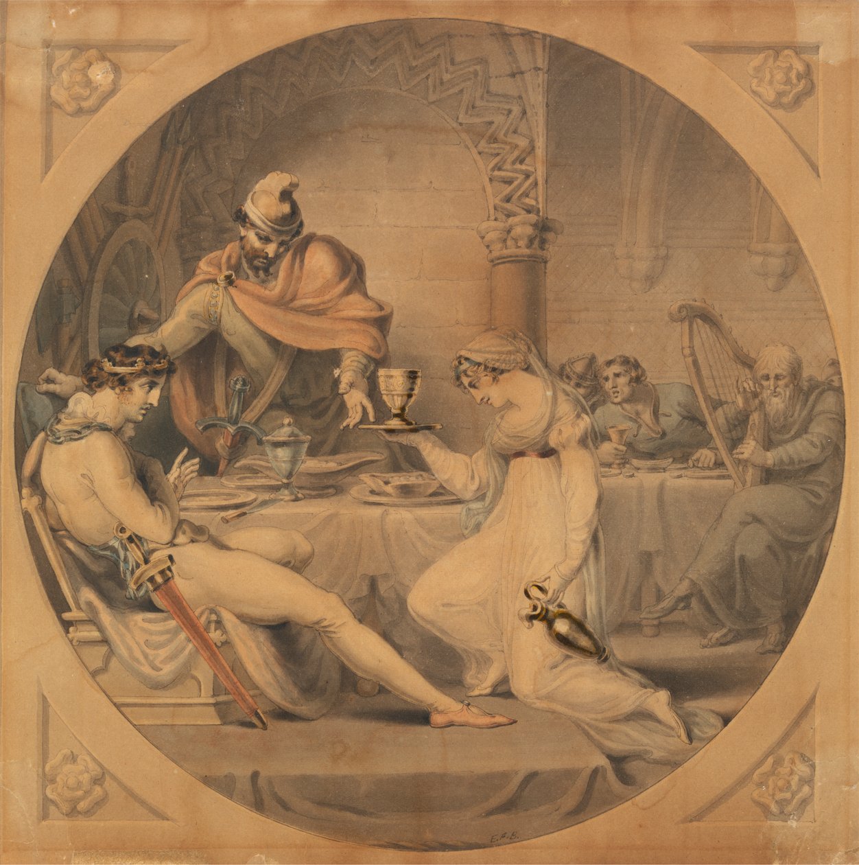 MacBeth : La scène du banquet - MacBeth, acte II, scène IV - Edward Francis Burney