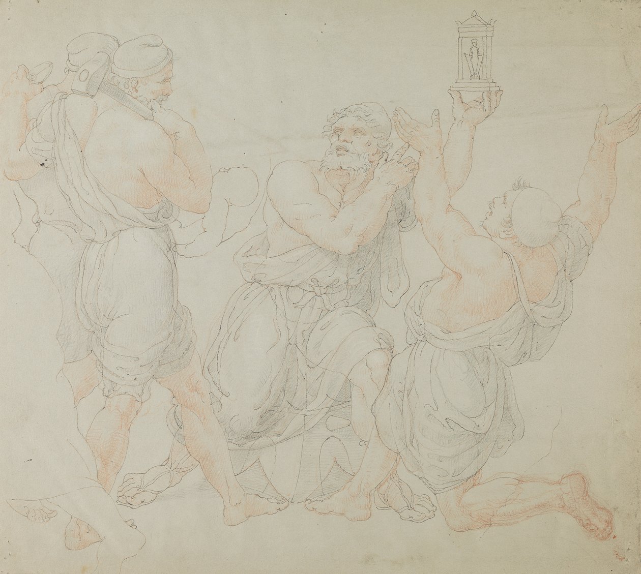 Étude pour les figures de Demitrius et deux ouvriers - Edward Francis Burney