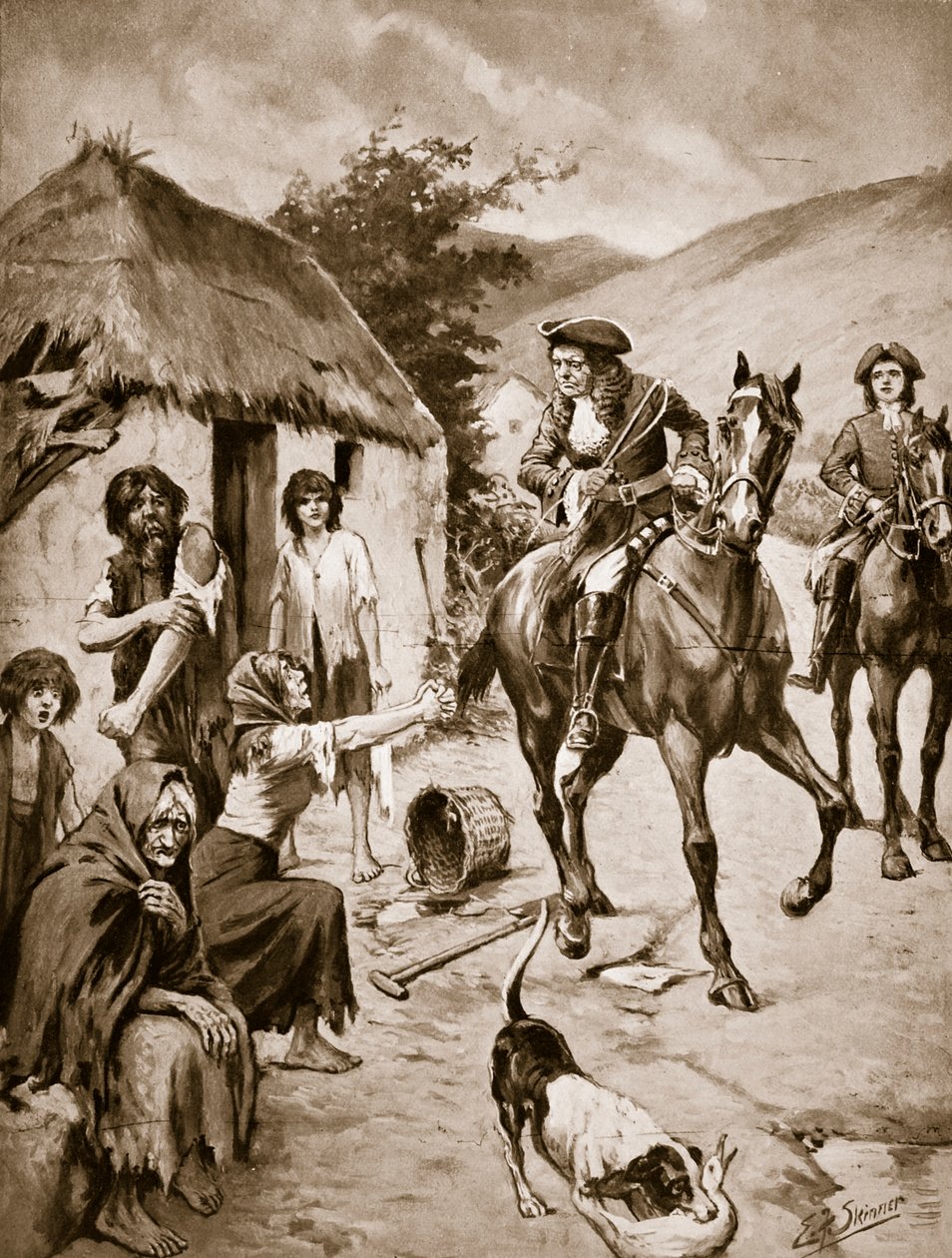 Vie irlandaise, c.1710, illustration de 