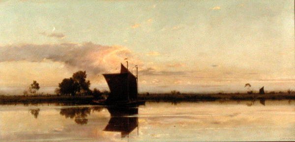 Soirée sur le Yare - Edward Henry Fahey