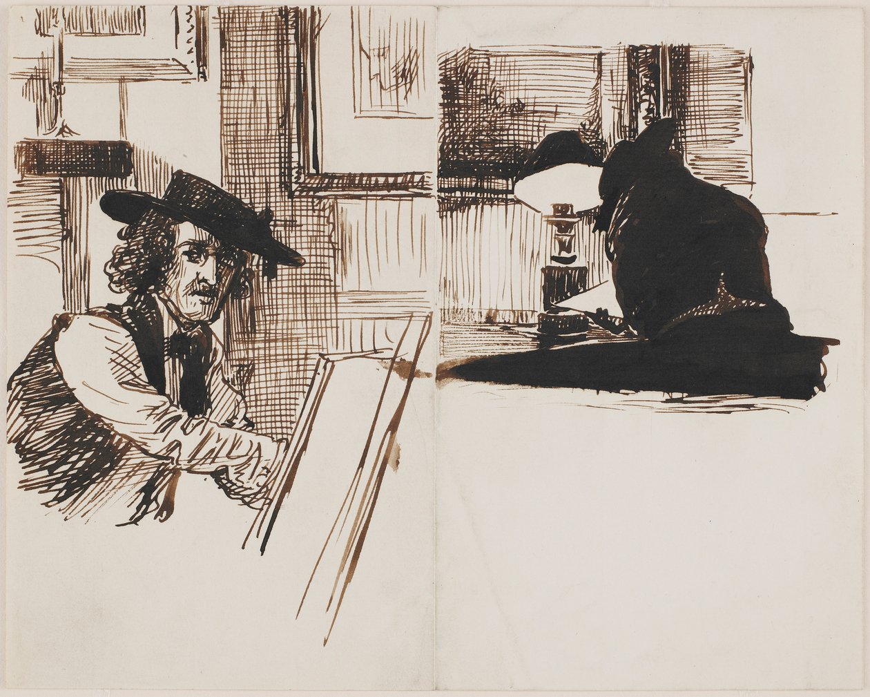 Homme assis à une table près d
