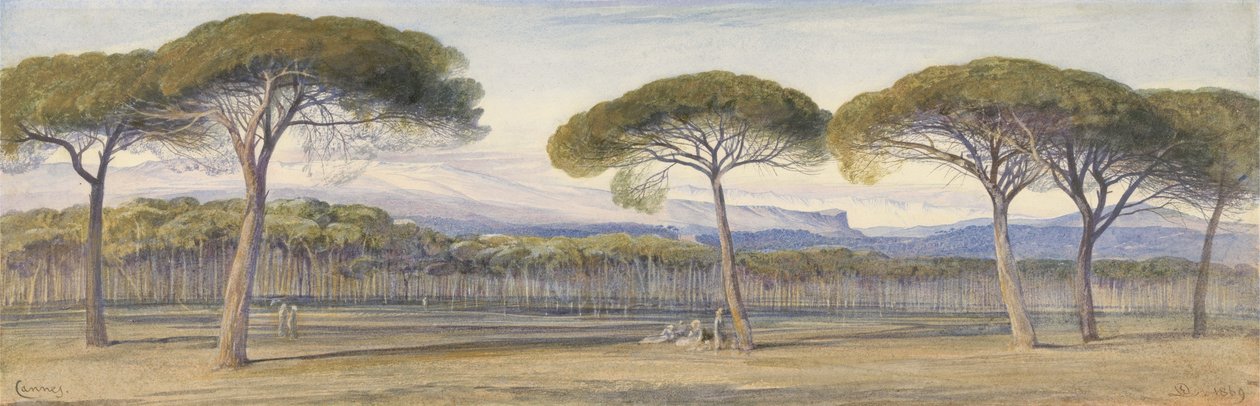 Vue des Bois de Pins au-dessus de Cannes - Edward Lear