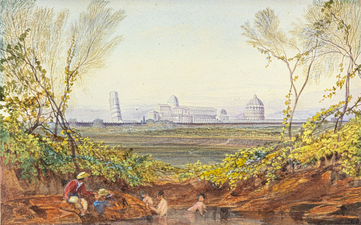 Une pause en route vers Pise - Edward Lear