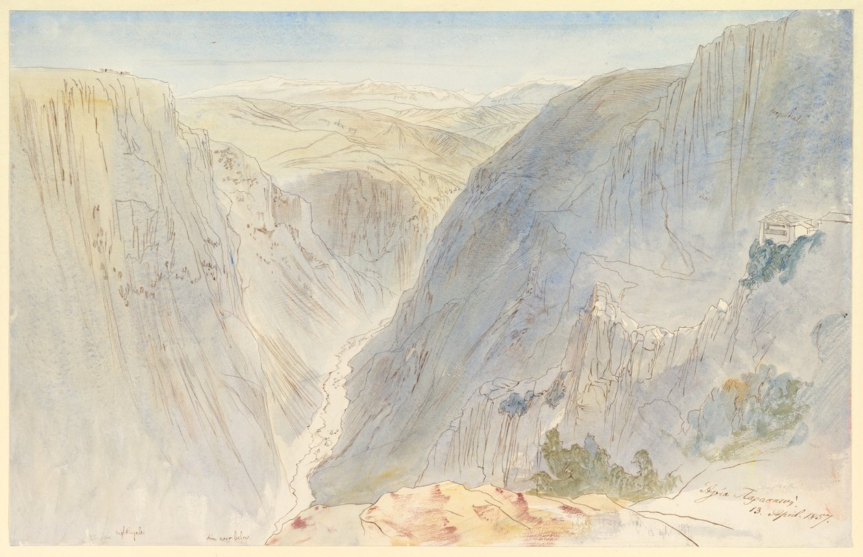 Agia Paraskevi, Épire, Grèce - Edward Lear