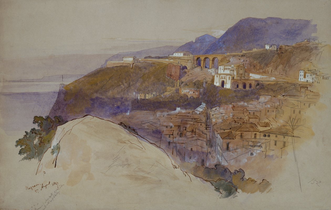Bagnara au-dessus du détroit de Messine - Edward Lear