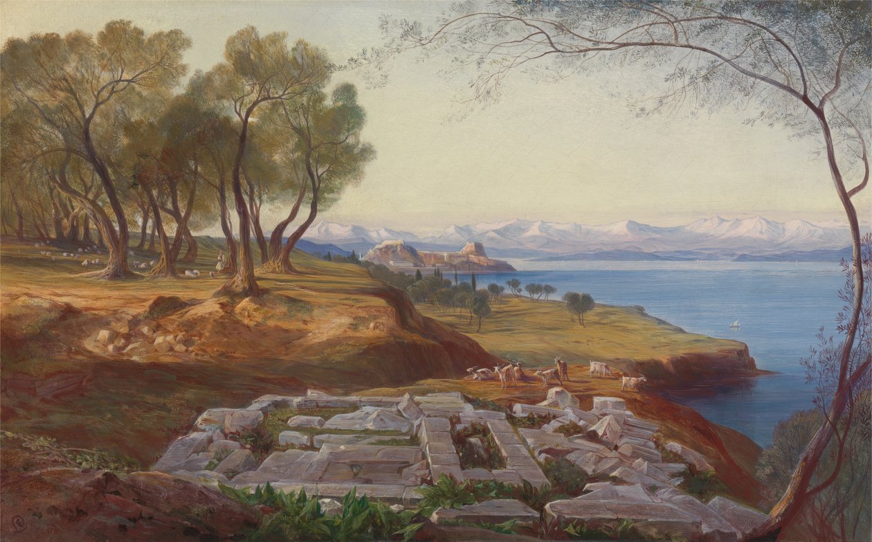 Corfou depuis Ascension, vers 1860 - Edward Lear