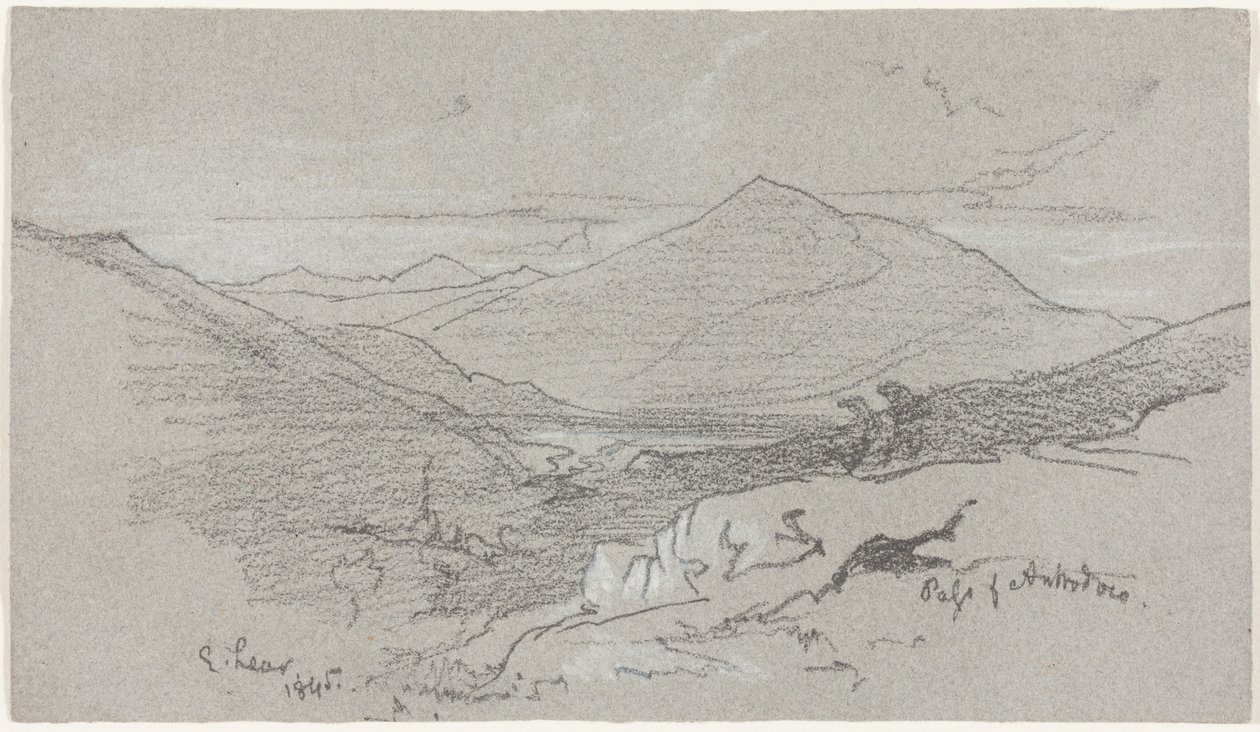 Vue sur les montagnes depuis Antrodoco - Edward Lear