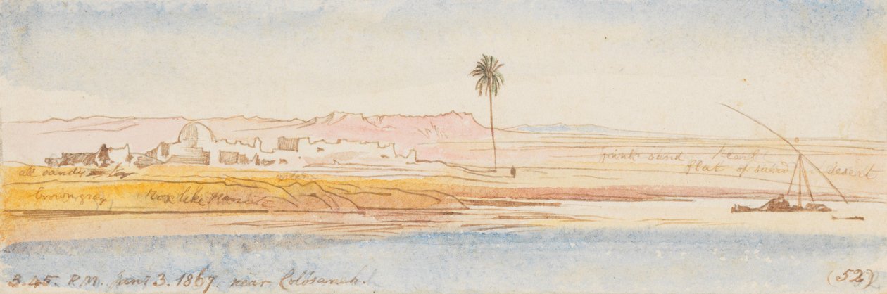 Près de Colosaneh ; 15 h 45, le 3 janvier 1867 (52) - Edward Lear