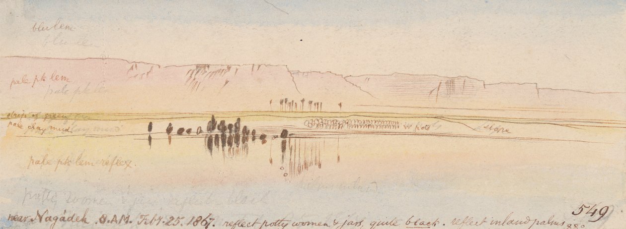 Près de Negadeh; 8:00 A.M., 25 fév. 1867 (549) - Edward Lear