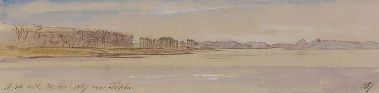 Près de Tapha, 9 h 45, 31 janvier 1867 (287) - Edward Lear