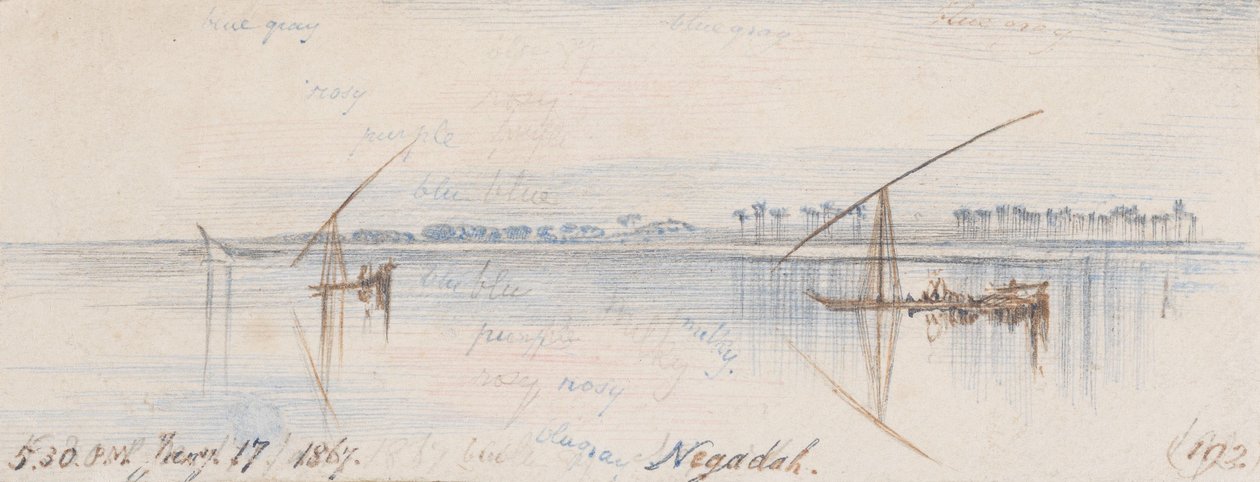 Negadah ; 17 janvier 1867, 17 h 30 (192) - Edward Lear