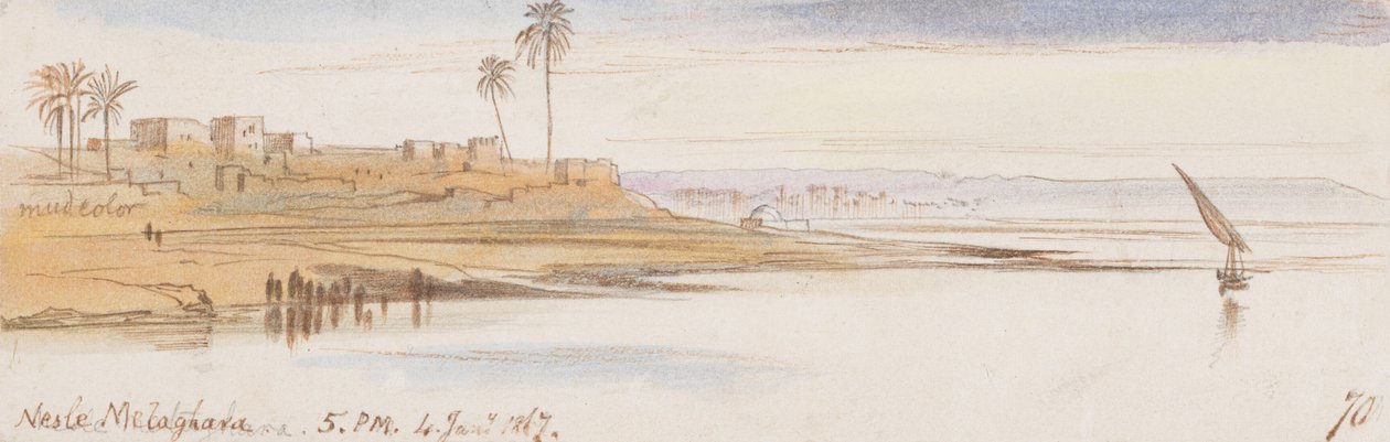 Nesle Melaghara ; 17 h, le 4 janvier 1867 (70) - Edward Lear