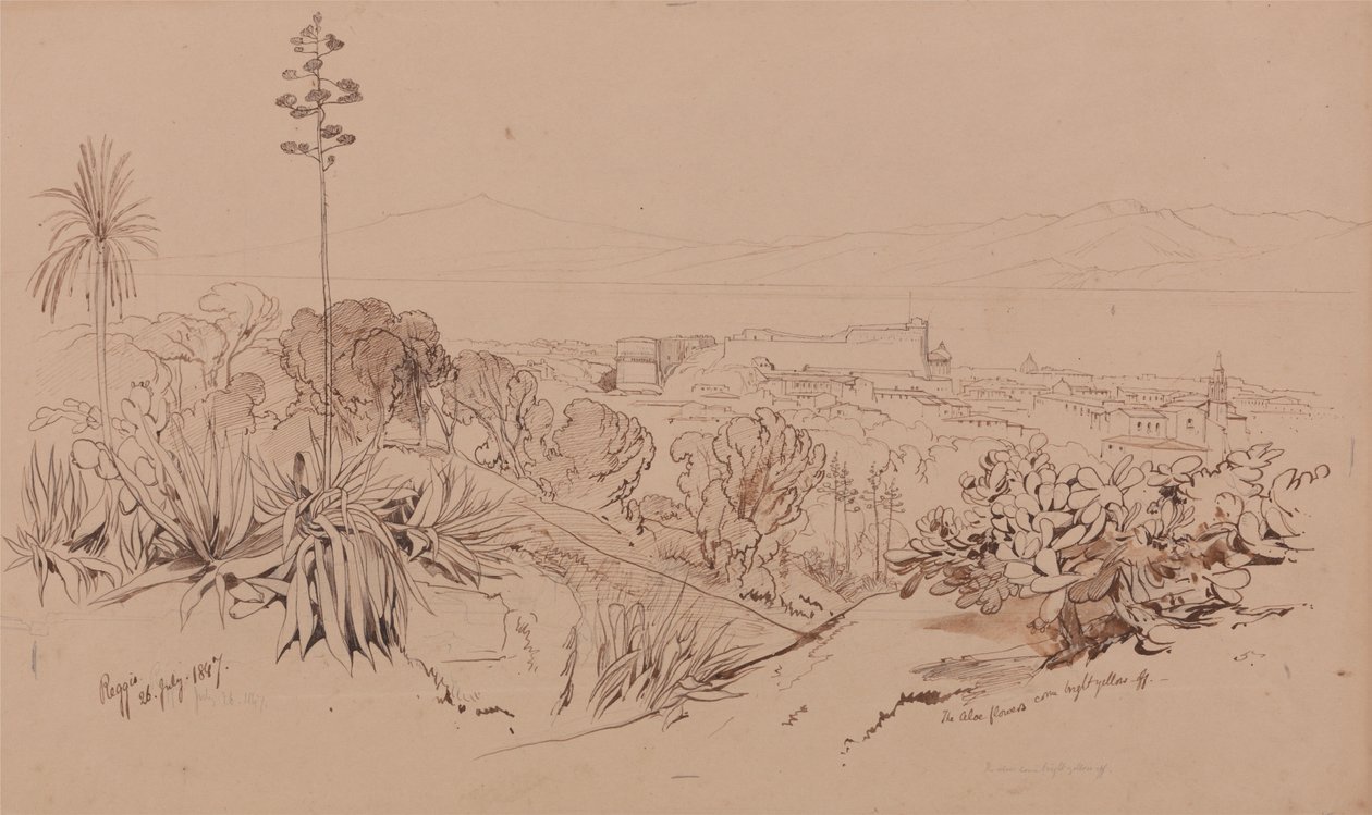 Reggio, le 26 juillet 1847 - Edward Lear