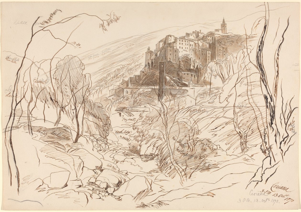 Vue de Ceriana - Edward Lear