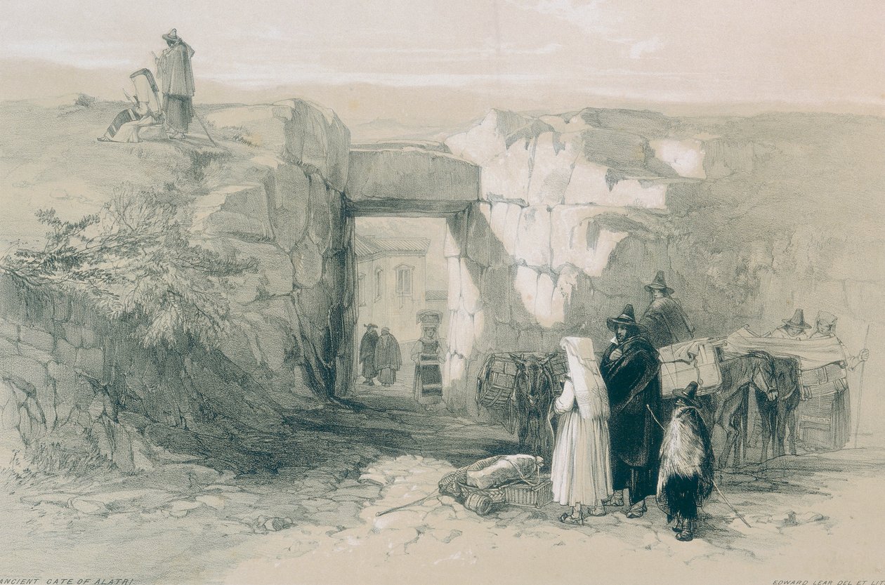 Vues de Rome et de ses environs : La porte cyclopéenne antique d