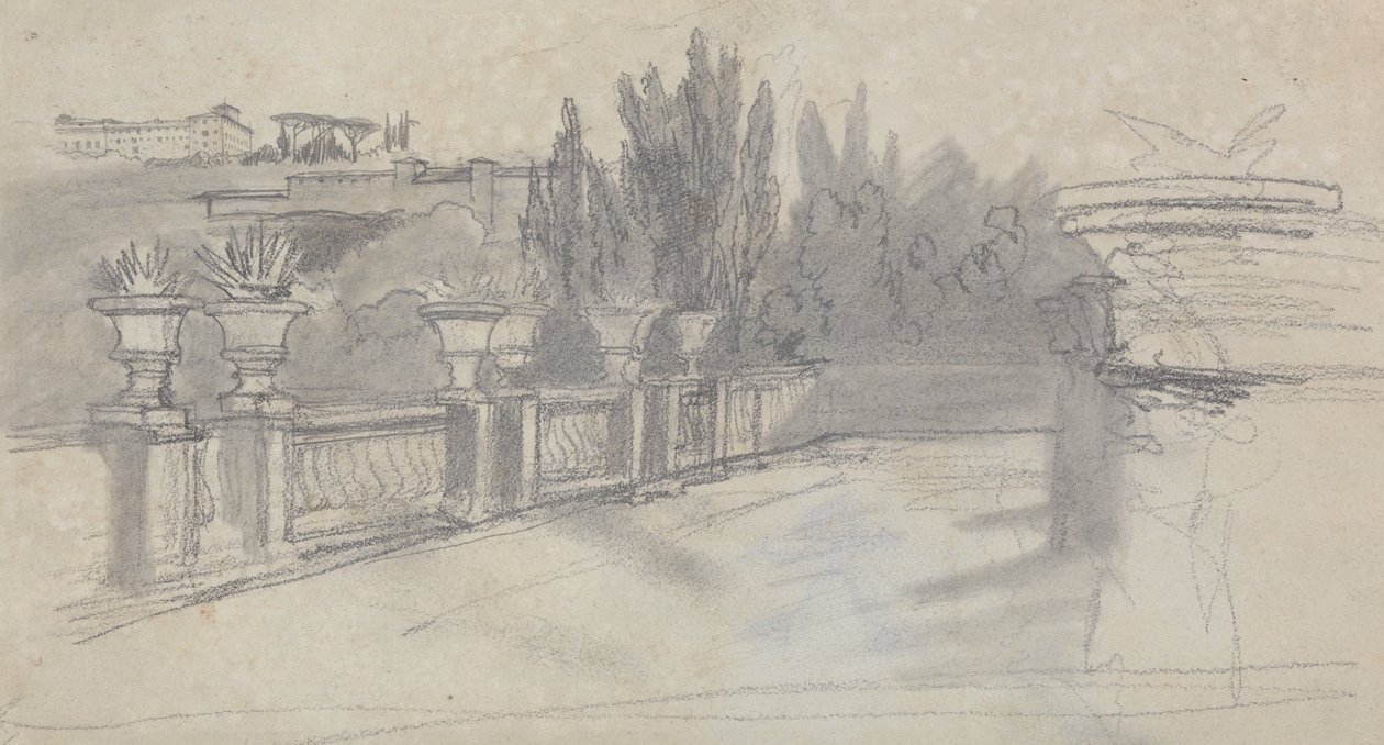 Villa Torlania, anciennement Villa Conti, Erascati - Edward Lear
