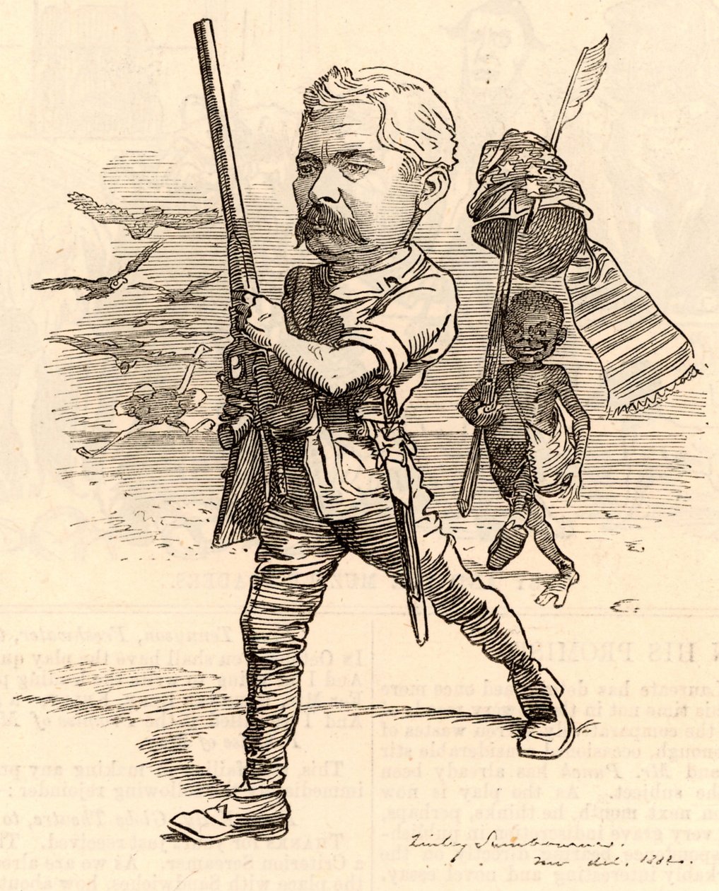 Illustration avec Henry Morton Stanley - Edward Linley Sambourne