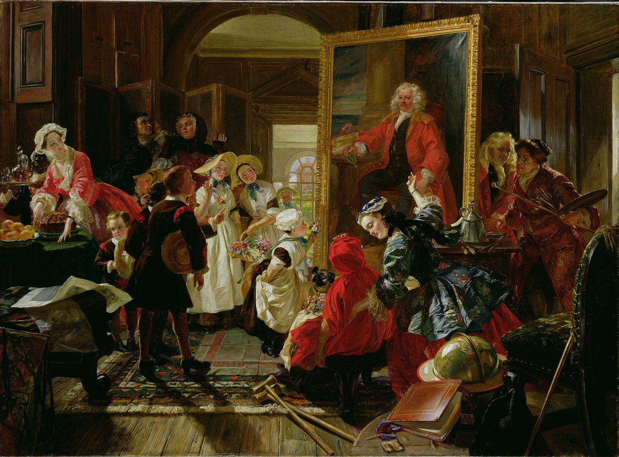 Le studio de Hogarth en 1739 (huile sur toile) - Edward Matthew Ward