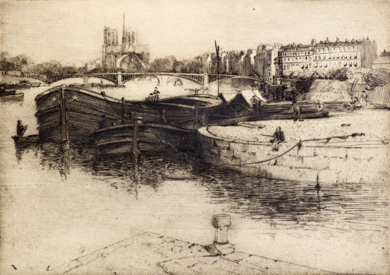 Vue de Notre-Dame depuis la Seine - Edward Millington Synge