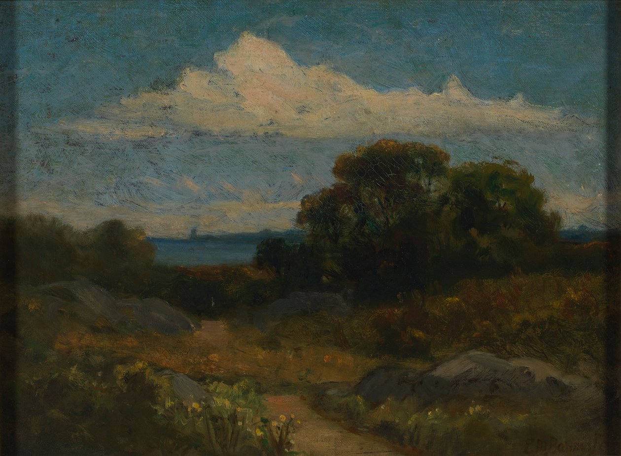 Paysage (arbres et rochers au bord du lac) - Edward Mitchell Bannister