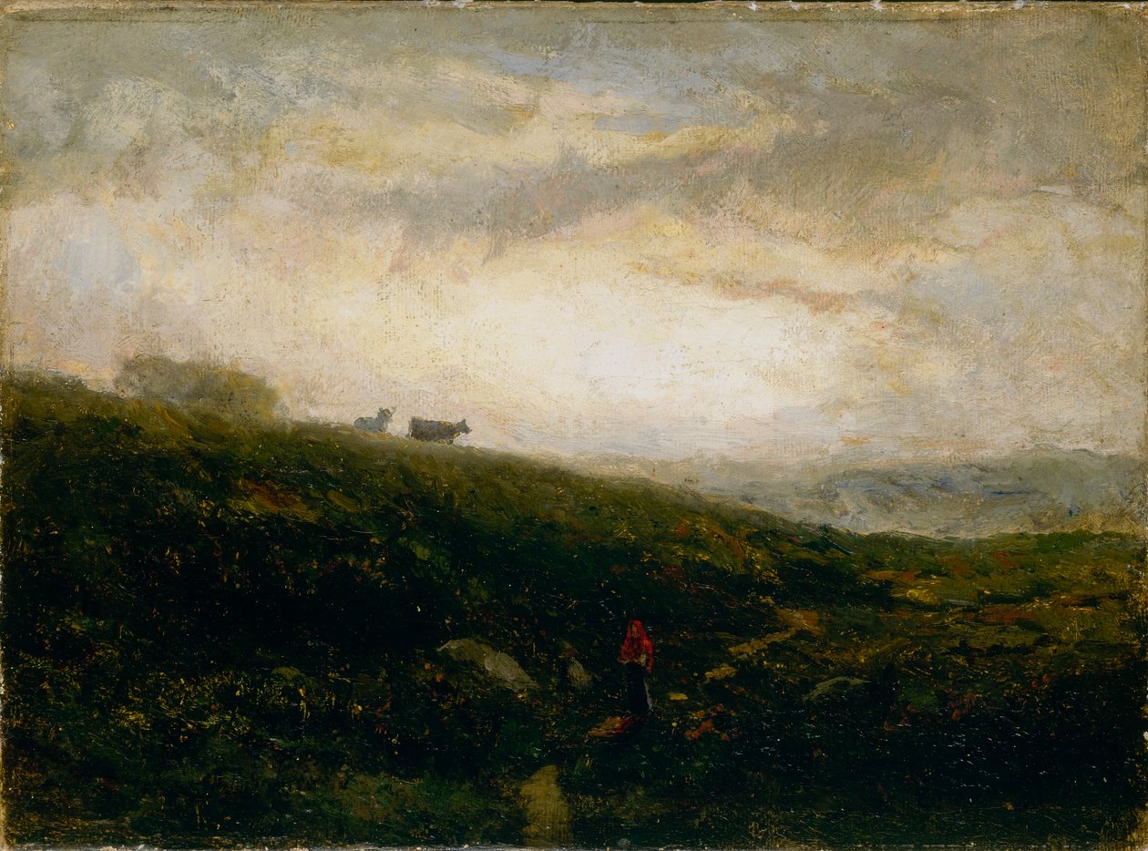 Sans titre (vaches descendant une colline) - Edward Mitchell Bannister