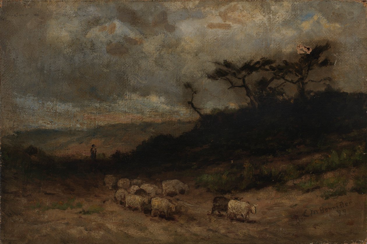 Sans titre (berger avec des moutons) - Edward Mitchell Bannister