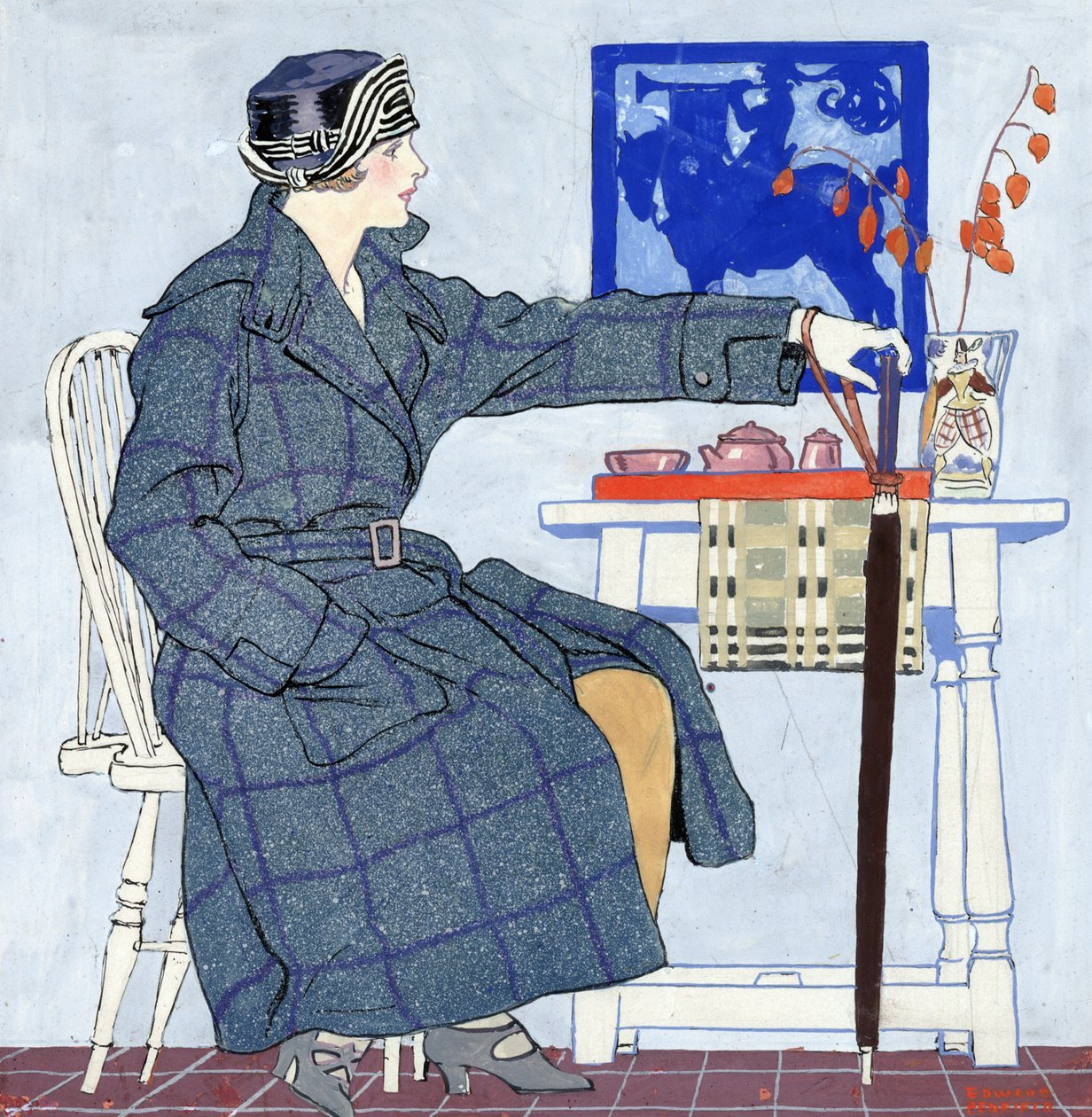 Jeune femme assise à côté d