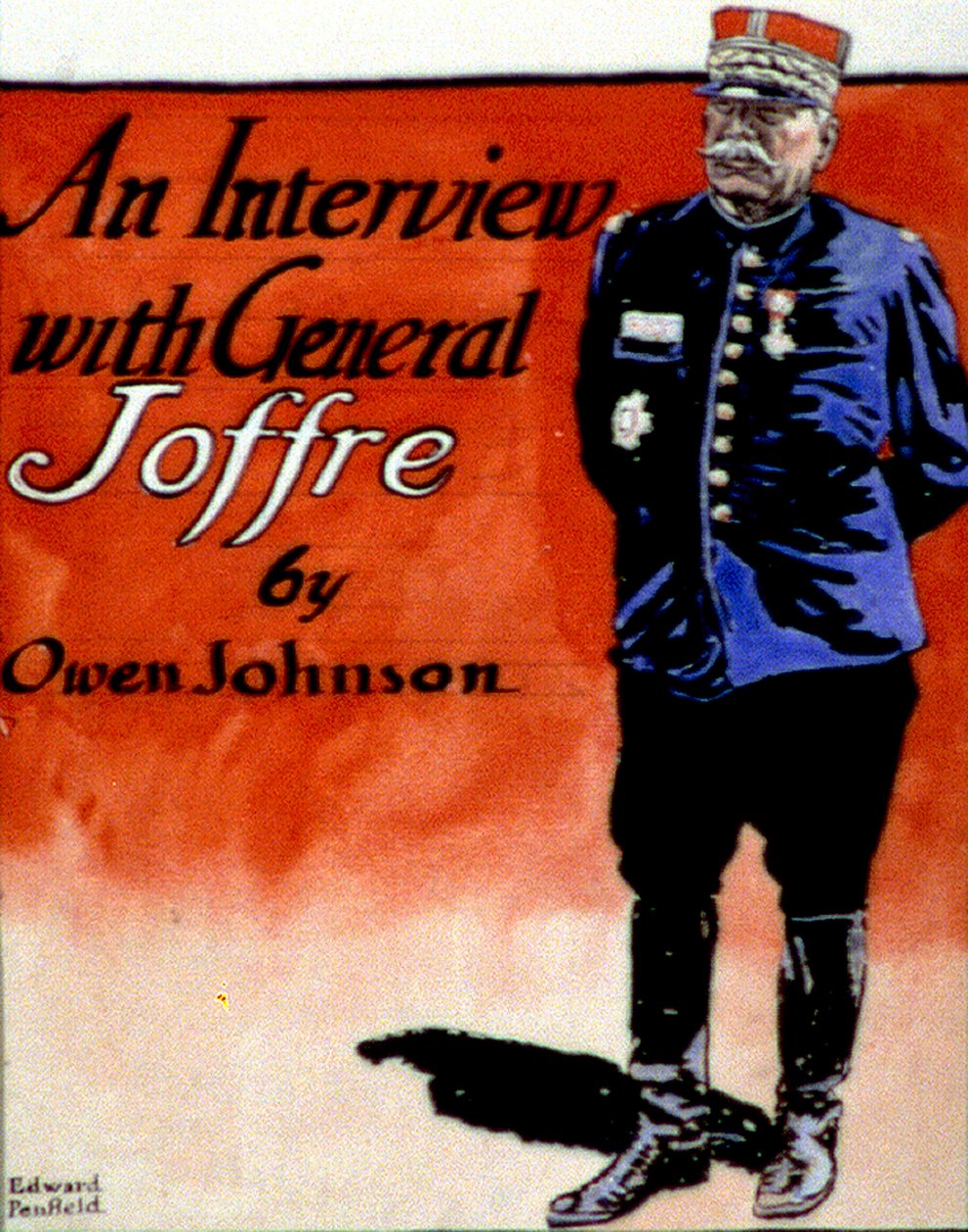 Général Joffre, commandant militaire français. Edward Penfield, artiste et illustrateur américain. Couverture du magazine 