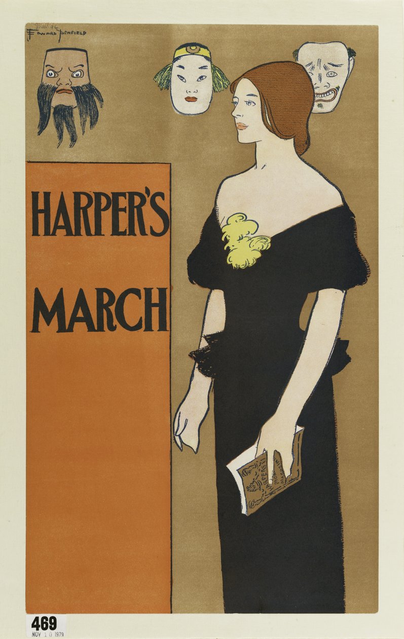 Affiche publicitaire pour le magazine Harper
