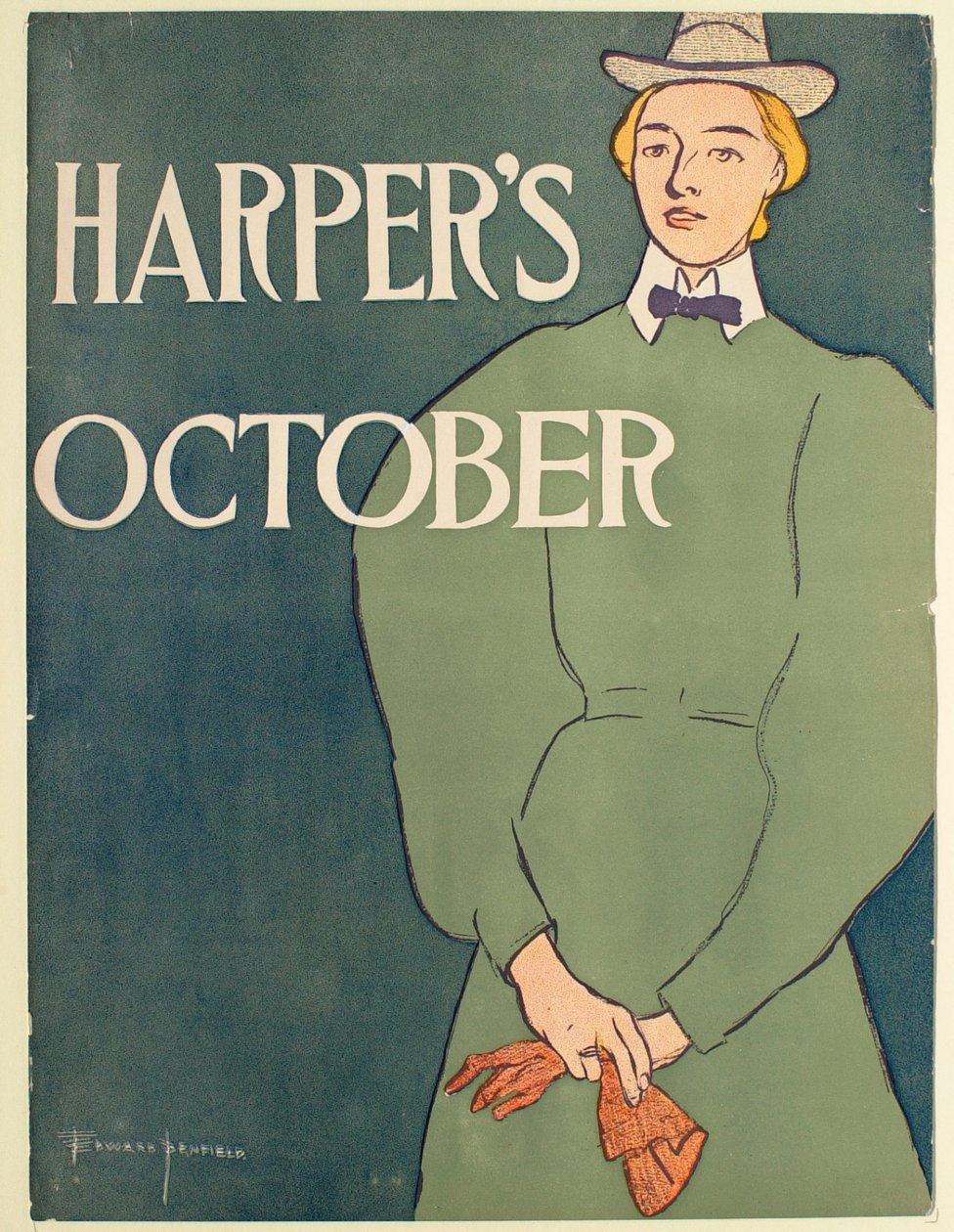 Femme en robe verte, octobre, Harper