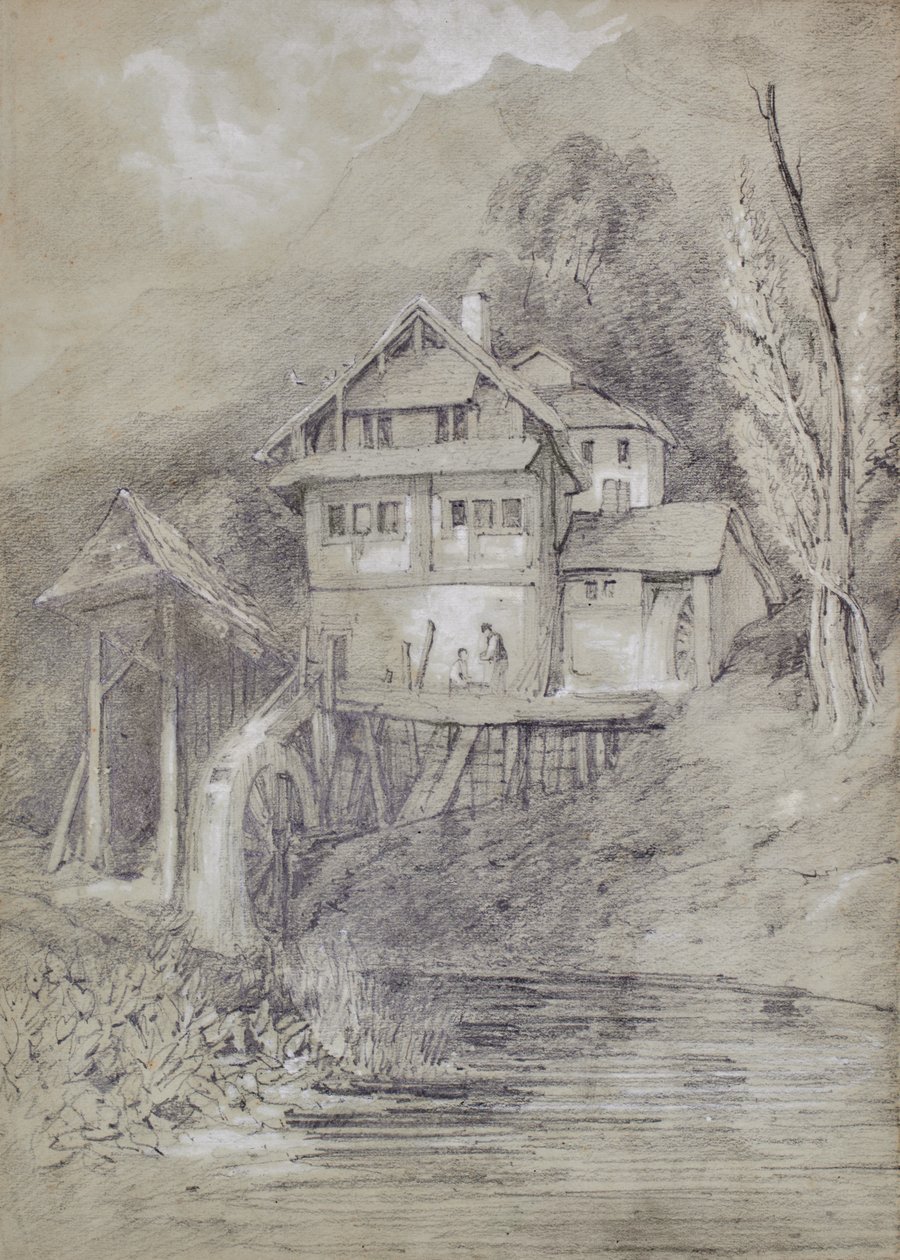 Paysage avec moulin à eau - Edward Pretty