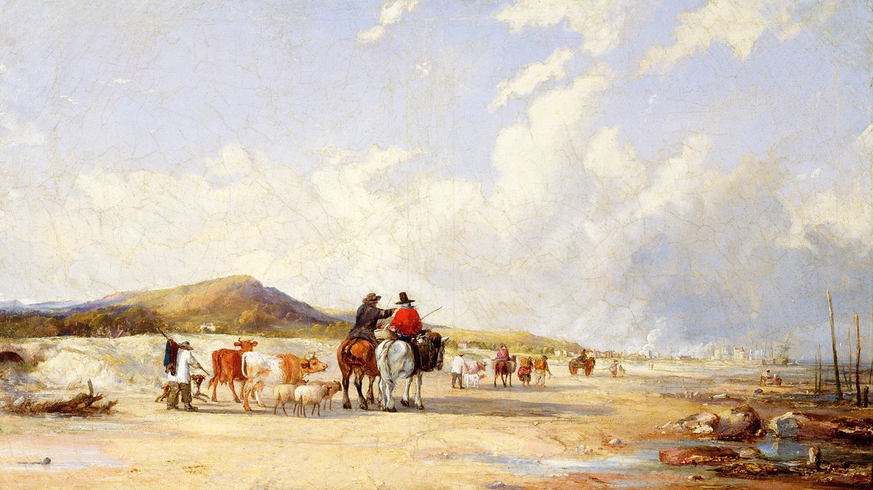 Traversée des sables vers le marché de Swansea - Edward Pritchard