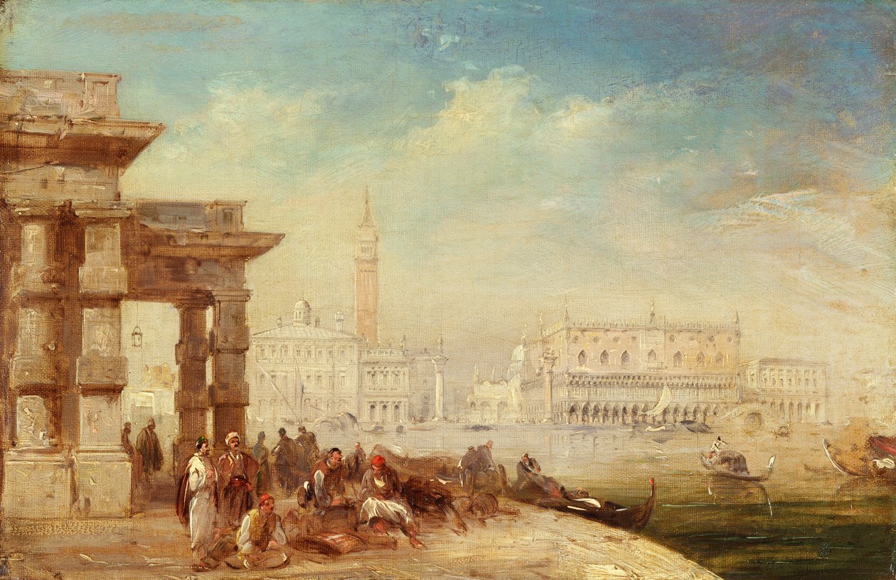 Palais des Doges, Venise (huile sur toile) - Edward Pritchett