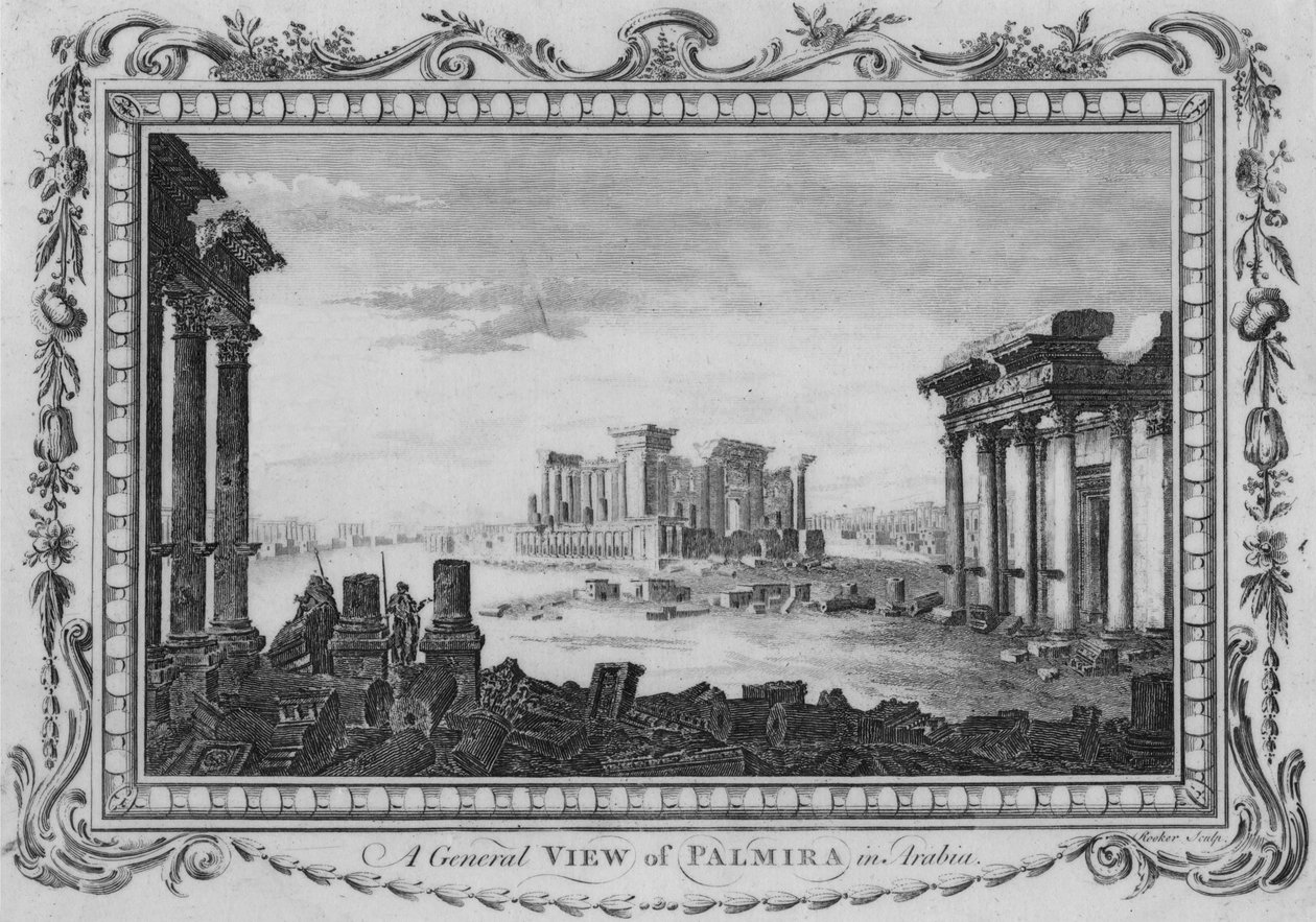 Vue générale de Palmira en Arabie, vers 1770 - Edward Rooker
