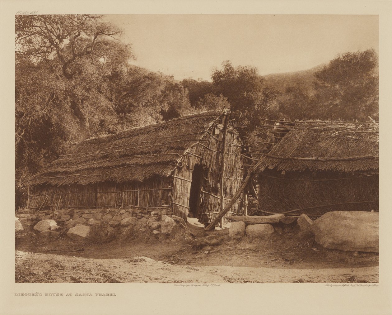Maison diegueño à Santa Ysabel - Edward S. Curtis