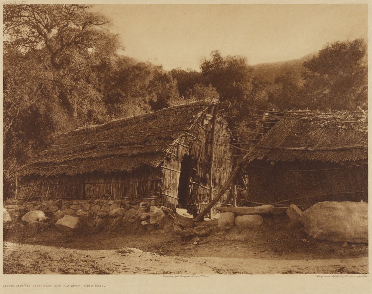 Maison diegueño à Santa Ysabel - Edward S. Curtis