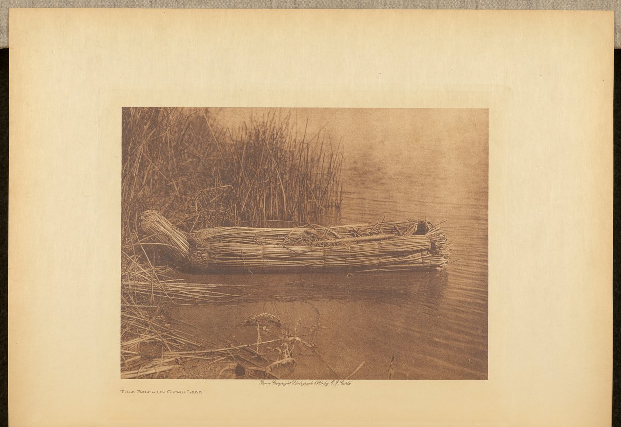 Venez à Balsa sur le lac Clear - Edward S. Curtis