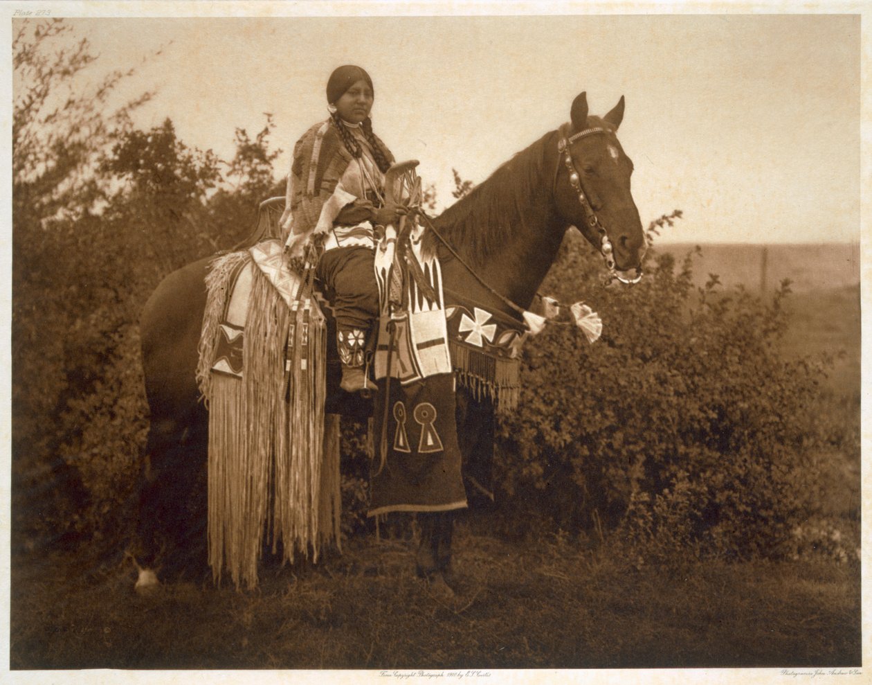 Ornements de fête - Cayuse - Edward Sheriff (after) Curtis