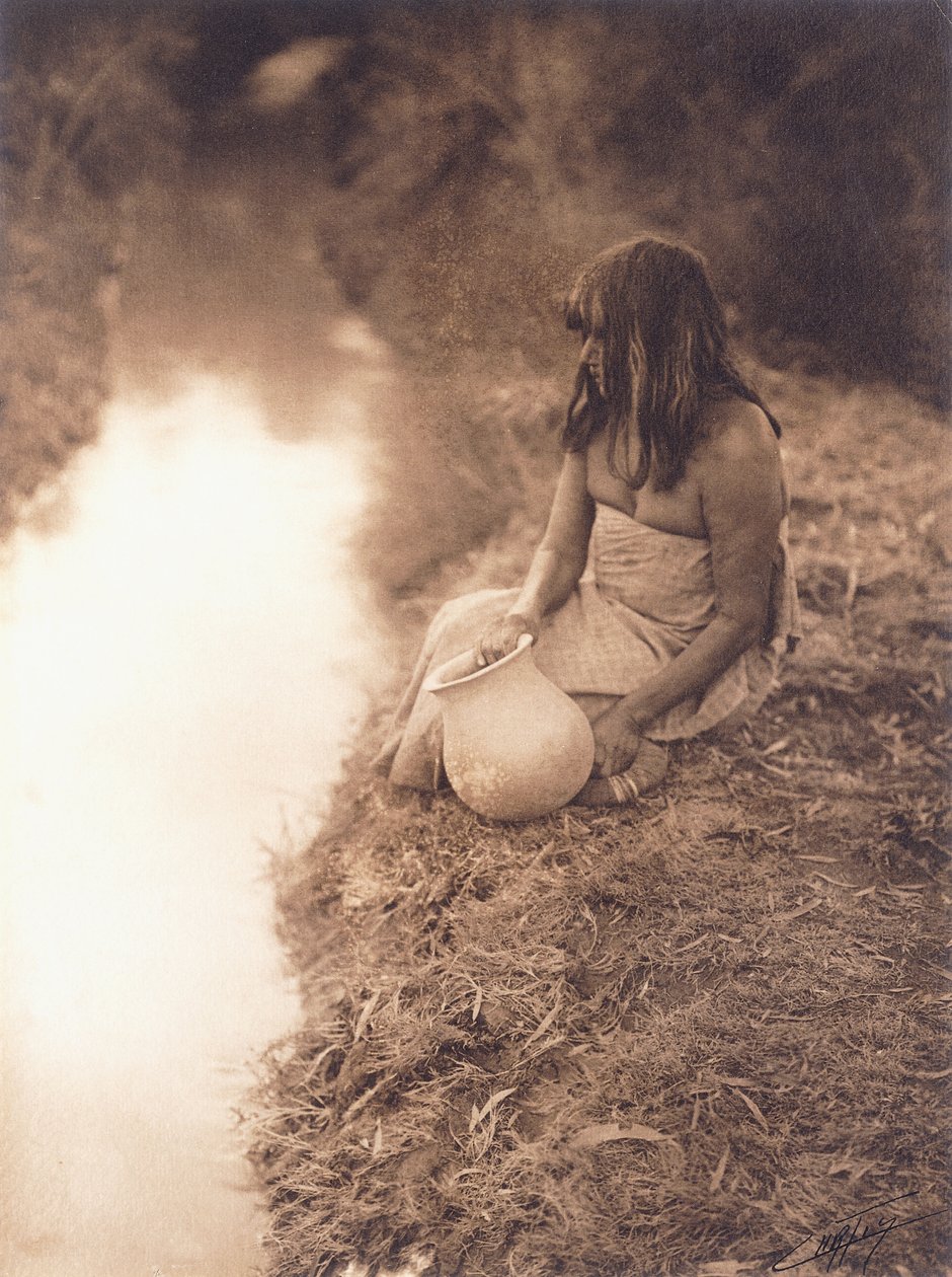 Femme Maricopa au ruisseau - Edward Sheriff Curtis