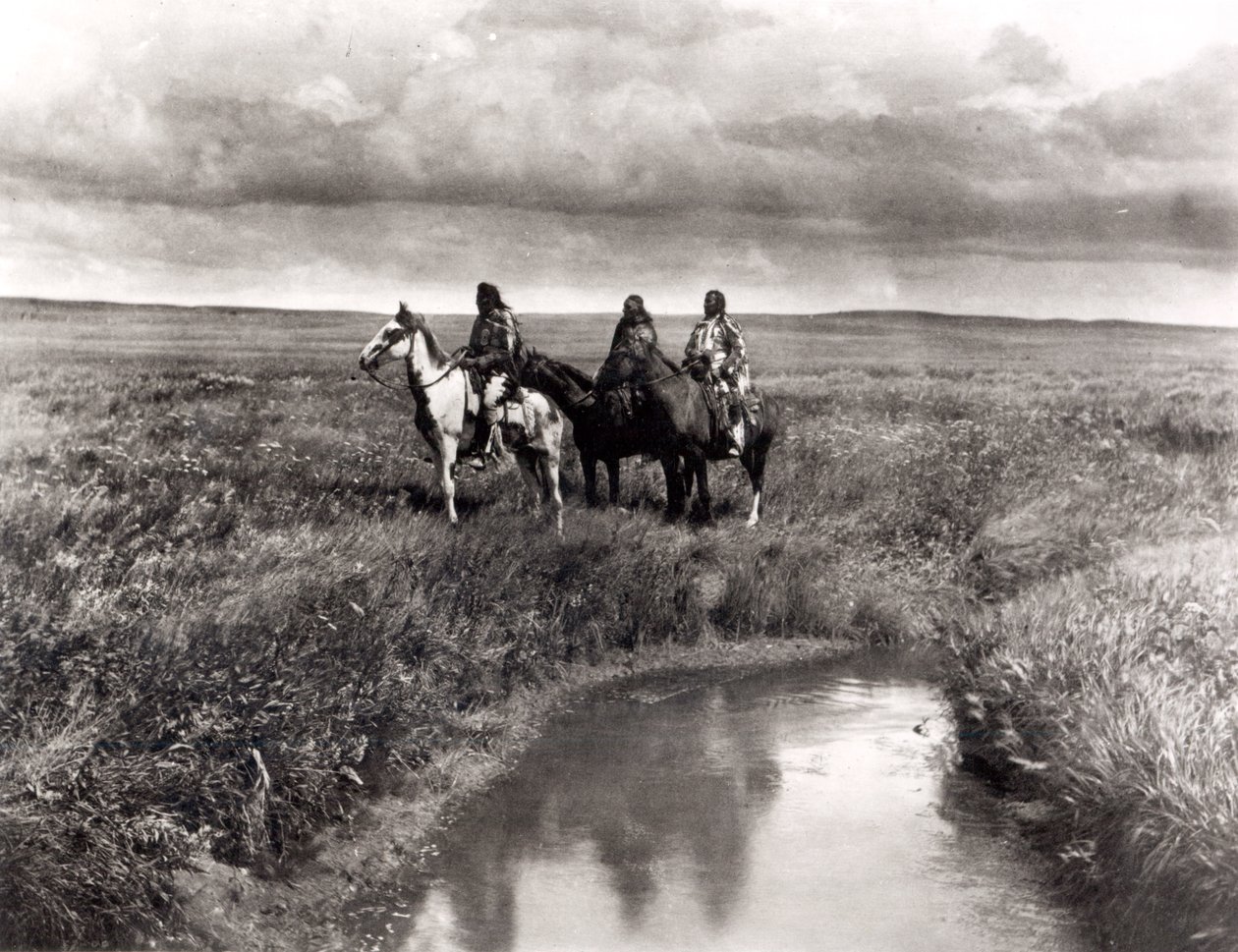 Trois chefs amérindiens, vers 1900 - Edward Sheriff Curtis