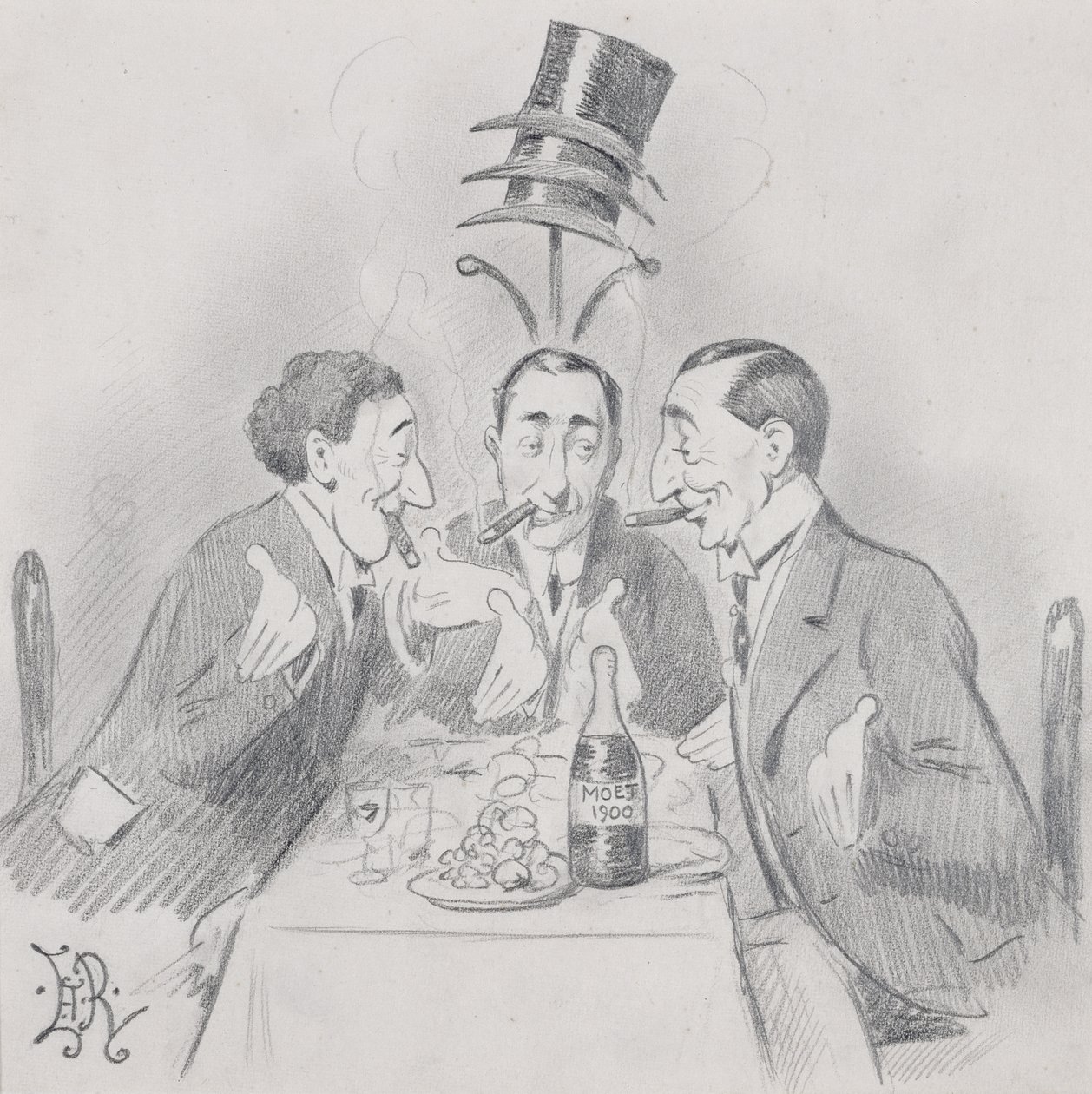 Un déjeuner célèbre à trois (Les Trois Isaacs) - Edward Tennyson Reed
