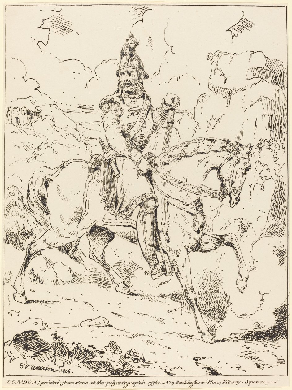 Chevalier en armure à cheval - Edward Vernon Utterson