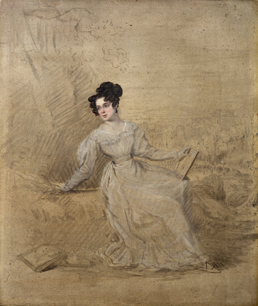 Portrait de Jane Moresley - Edward Villiers Rippingille