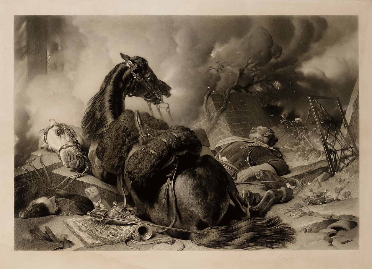 Temps de guerre et temps de paix, gravure de Thomas Lewis Atkinson - Edwin (after) Landseer