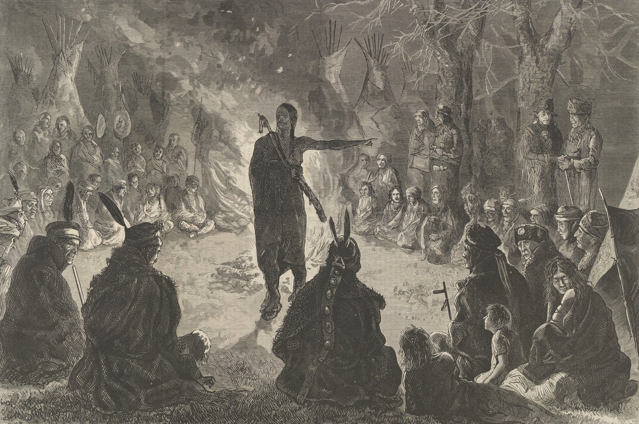 Autour du feu du conseil, le discours du jeune brave, Harper